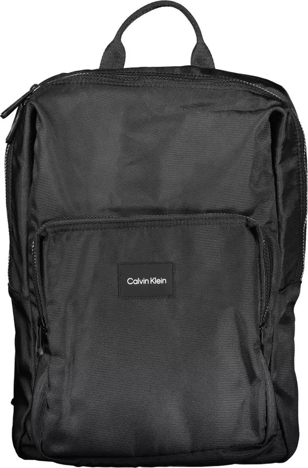 Nero Polyester Men Backpack