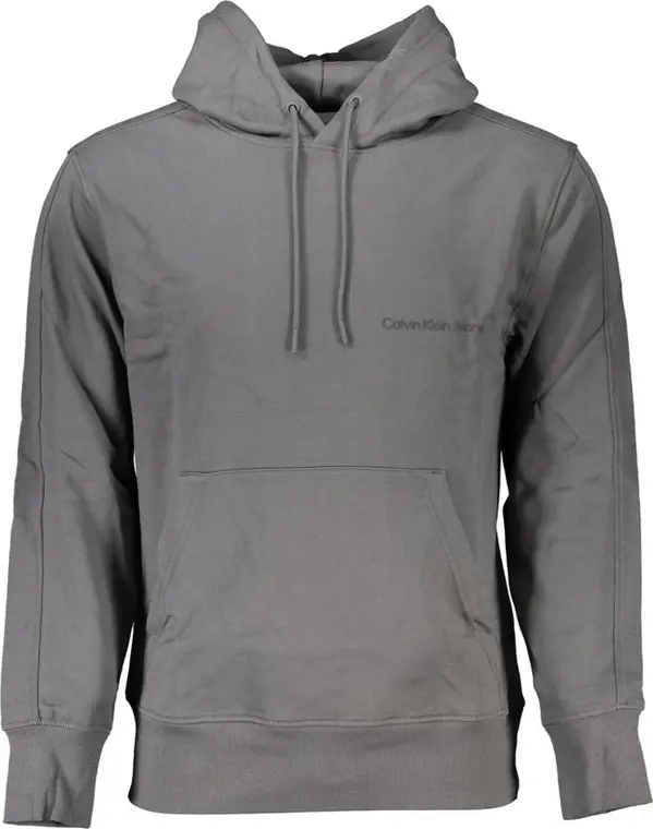 Elegant Gray Hooded Sweatshirt