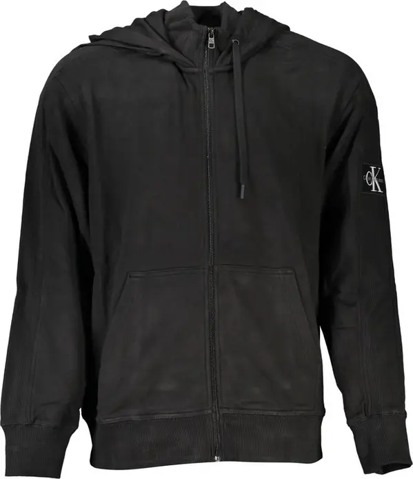 Black Cotton Men's Sweatshirt