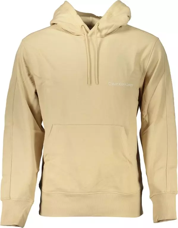 Beige Cotton Men Sweater