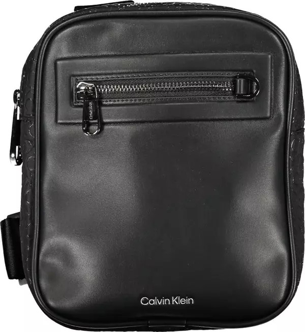 Black Polyester Men Shoulder Bag