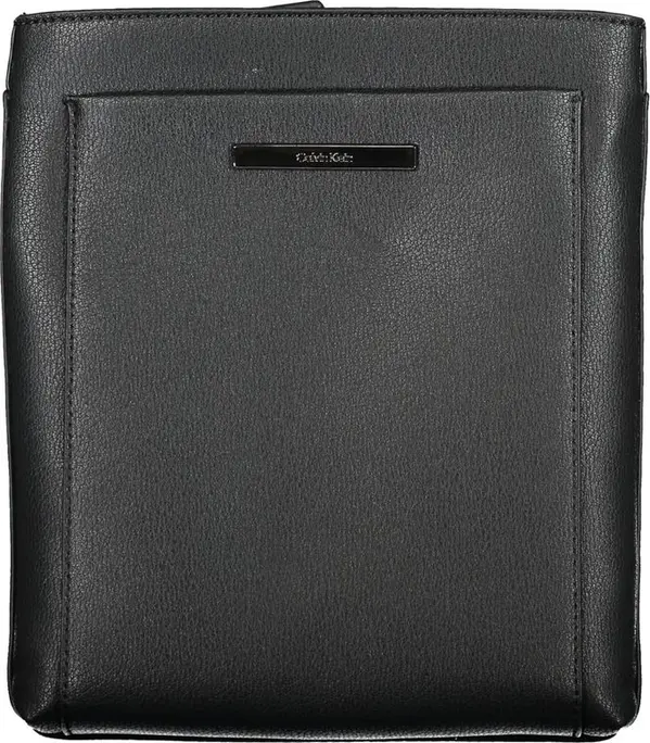 Black Polyester Men's Shoulder Bag