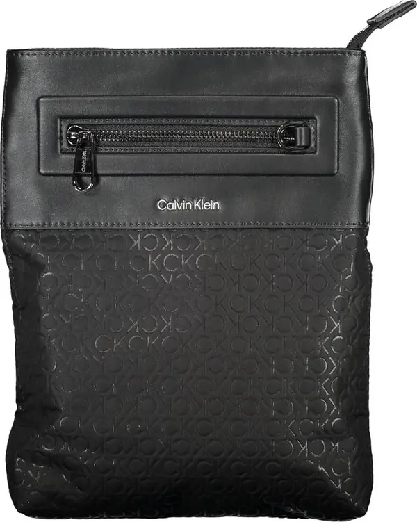 Black Polyester Men's Shoulder Bag