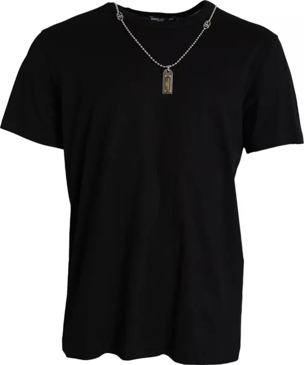 Black Silver Chain Short Sleeve T-shirt