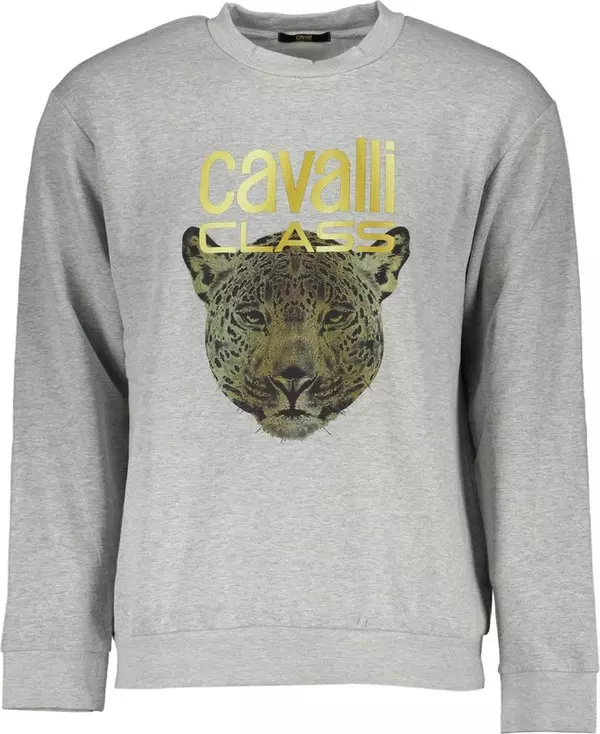 Gray Cotton Men Sweater