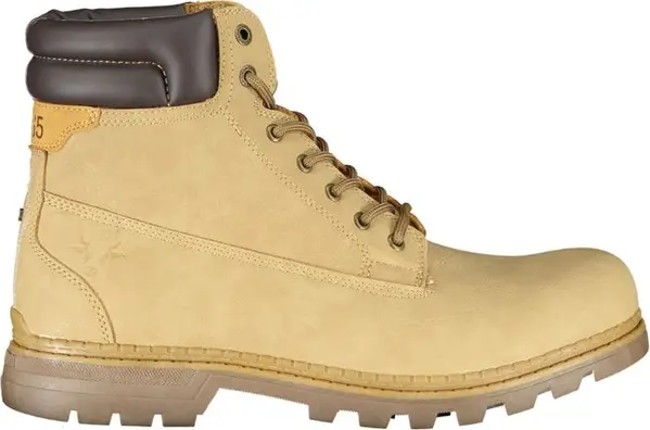 Beige Polyester Men's Ankle Boot