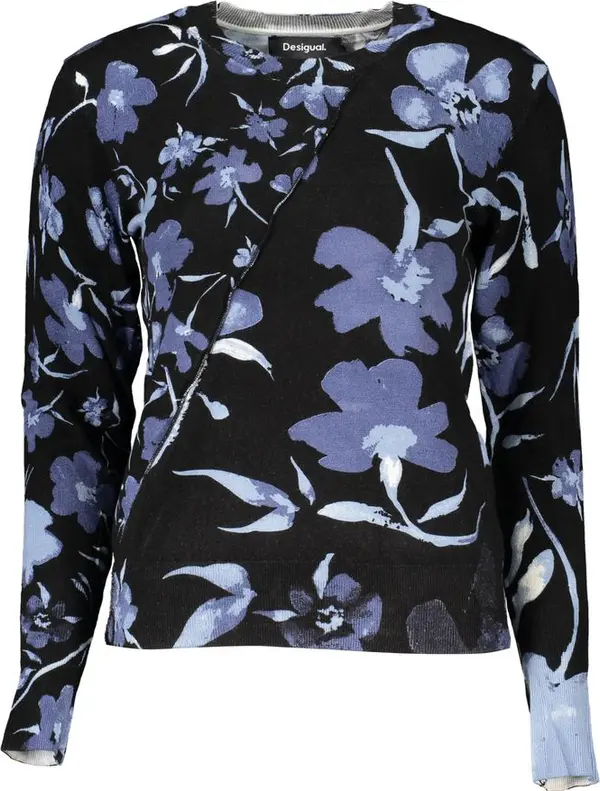 Black Viscose Woman Sweater
