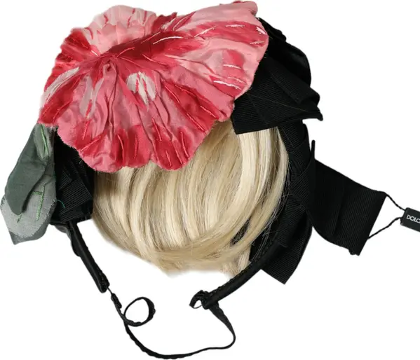 Black Viscose White Hair Parrucchiera Headband Diadem