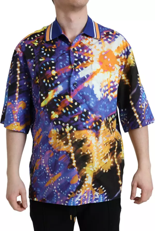 Multicolor Luminarie Print Cotton Casual Shirt