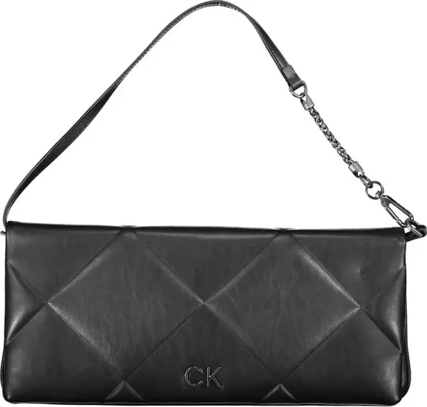 Black Polyester Woman Handbag