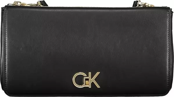Black Polyester Women Shoulder Bag