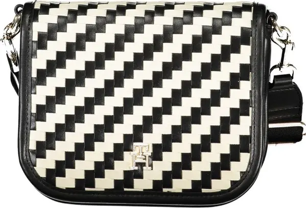 Black Polyurethane Women Handbag