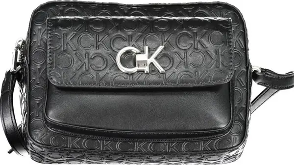 Black Polyester Women's Shoulder Bag
