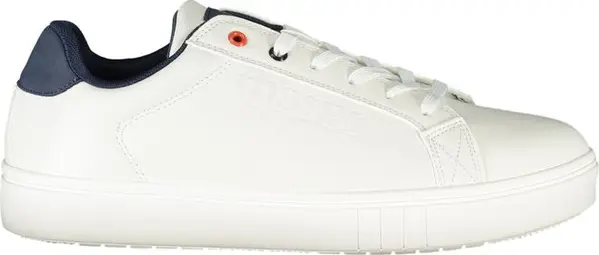 White Polyurethane Men Sneaker