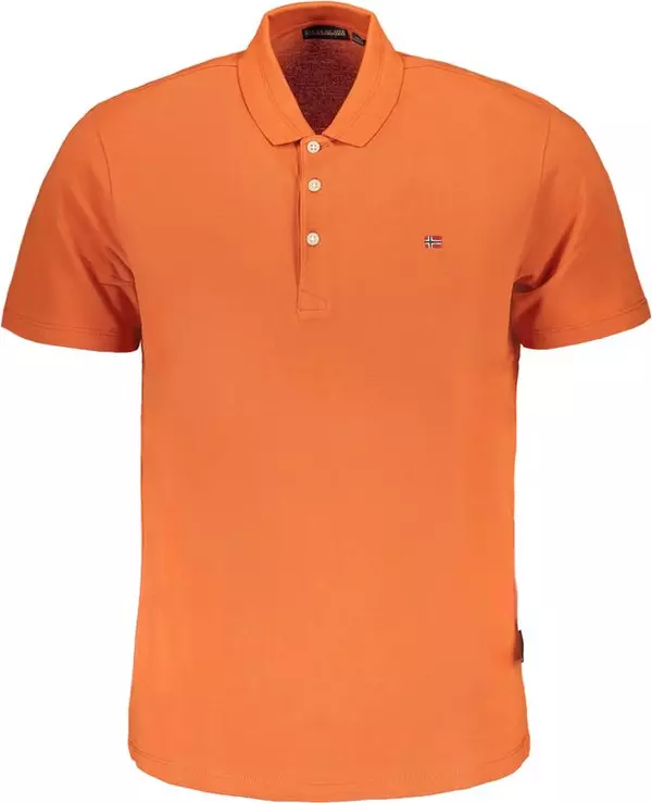 Arancione Cotton Men Polo