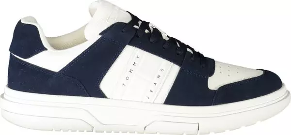 Blue Polyurethane Men Sneaker