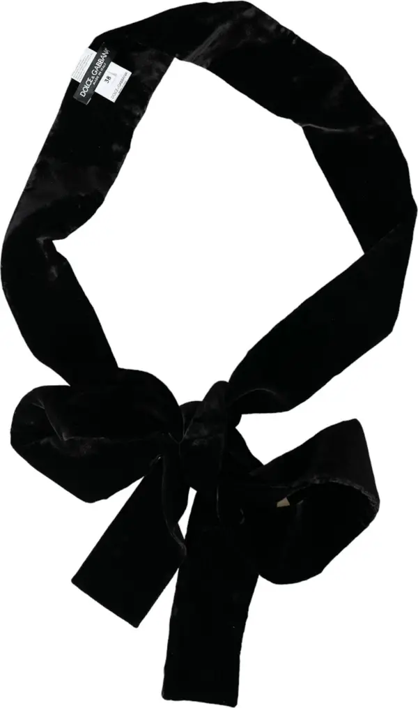 Black Viscose Wide Waist Women Belt