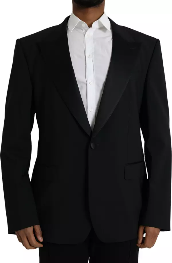 Black SICILIA Single Breasted Coat Blazer
