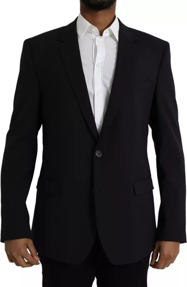Black MARTINI Single Breasted Coat Blazer
