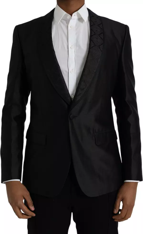 Black MARTINI Single Breasted Coat Blazer