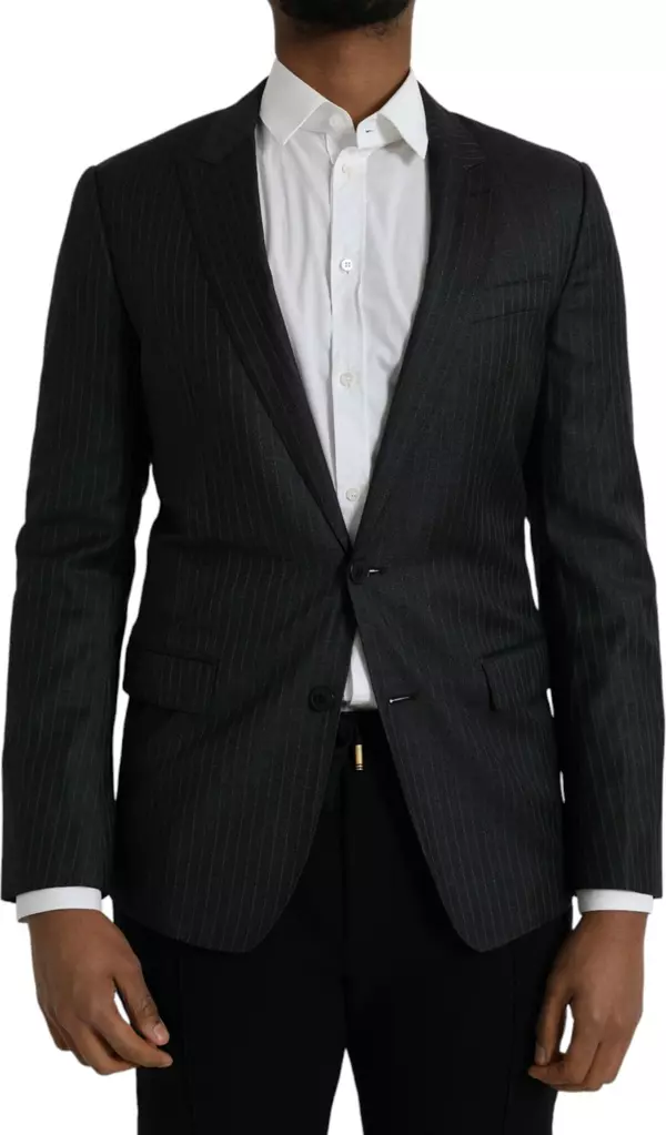 Black Stripe MARTINI Single Breasted Coat Blazer