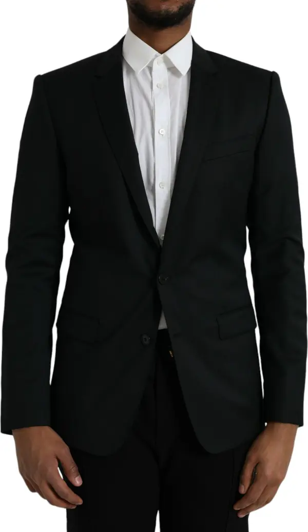 Black Wool MARTINI Single Breasted Blazer