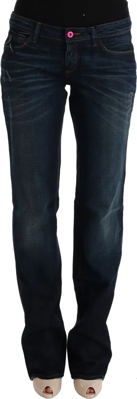 Blue Cotton Regular Fit Denim Jeans