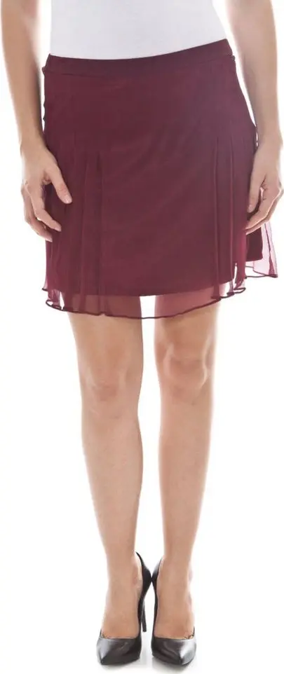 Red Silk Women Skirt
