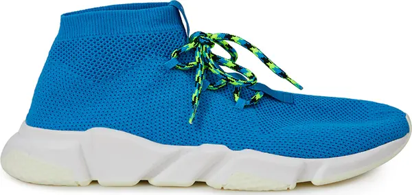 Blue Cotton Athletic Sneakers
