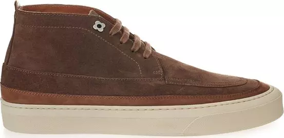 Brown Suede Leather Athletic Sneakers