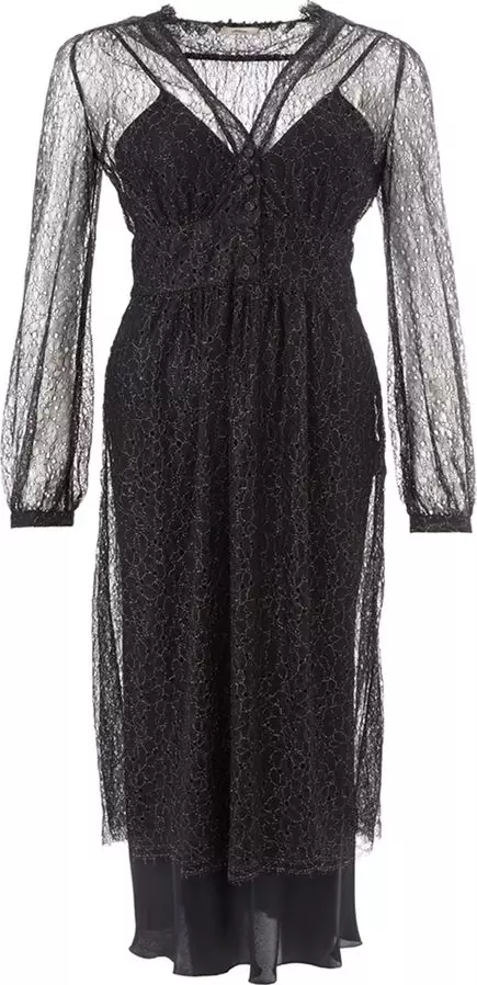 Black Nylon Casual Dress