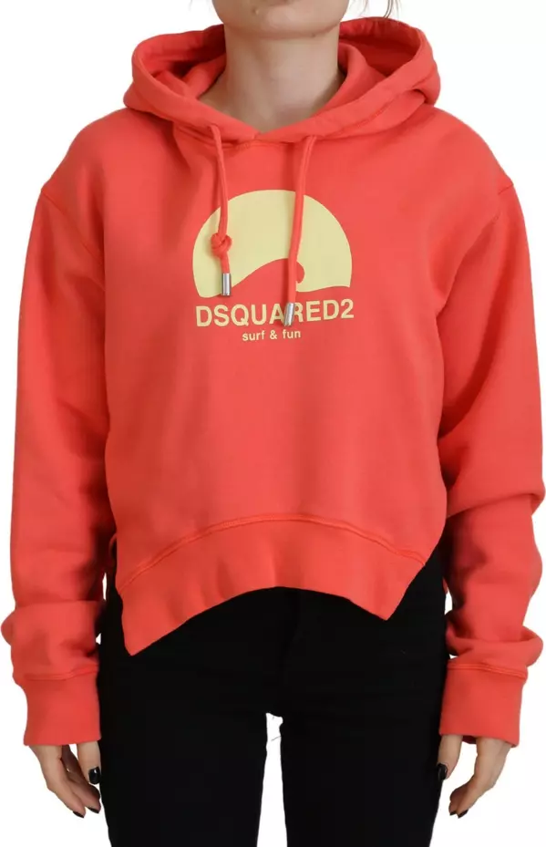Pink Logo Print Cotton Hoodie Sweatshirt Sweater