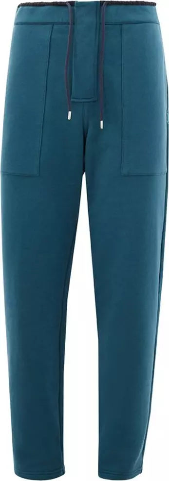 Blue Cotton Athletic Pants