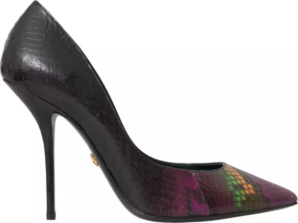 Multicolor Exotic Leather Heels Pumps Shoes