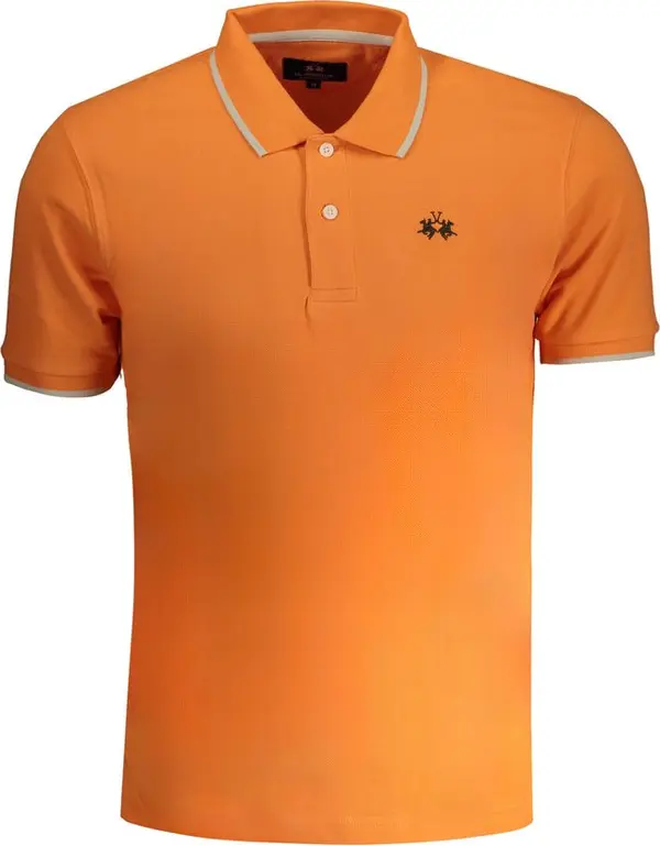 Arancione Cotton Men Polo Shirt