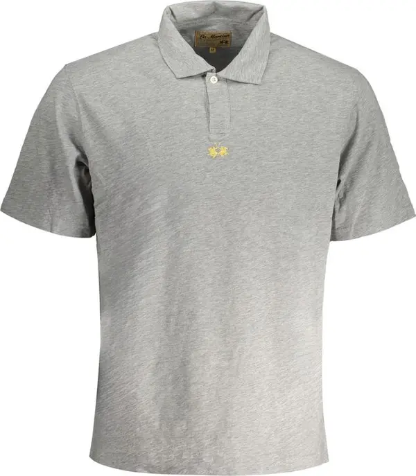 Grigio Cotton Men Polo Shirt