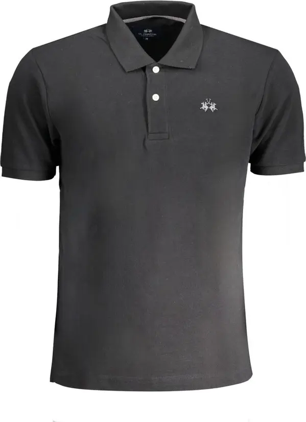 Black Cotton Men's Polo Shirt