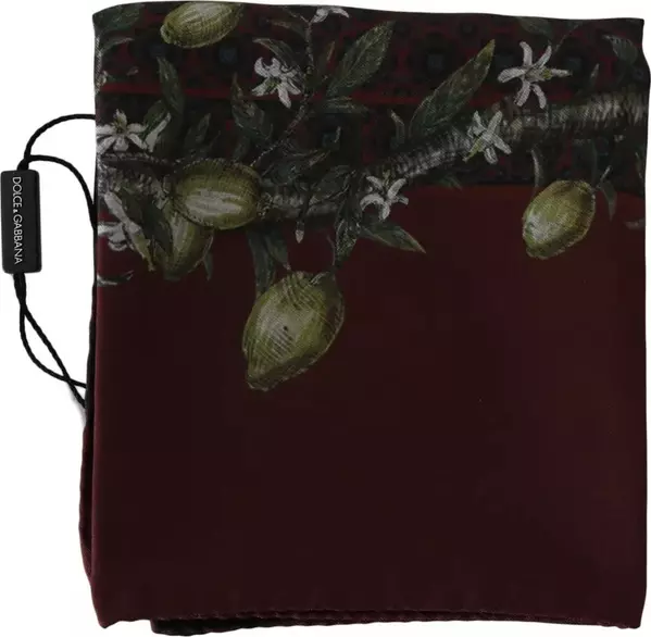 Bordeaux 100% Silk Floral Wrap Women Scarf