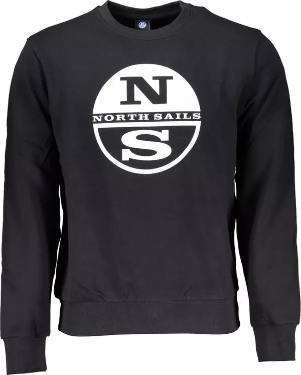 Black Cotton Men's Sweatshirt