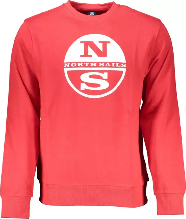 Red Cotton Men Sweatshirt