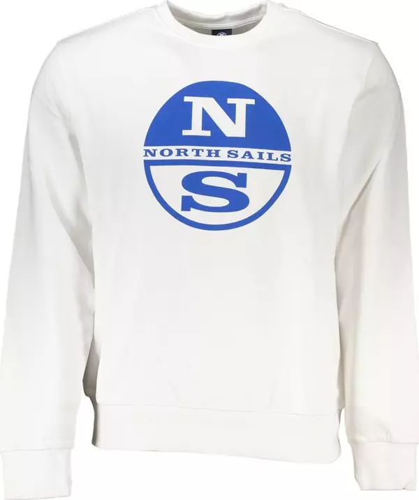 White Cotton Men's Sweatshirt