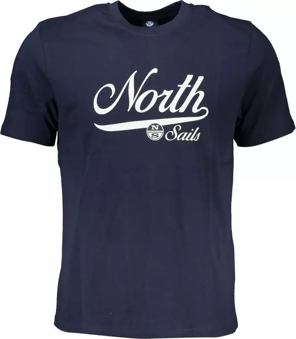 Blue Cotton Men T-Shirt