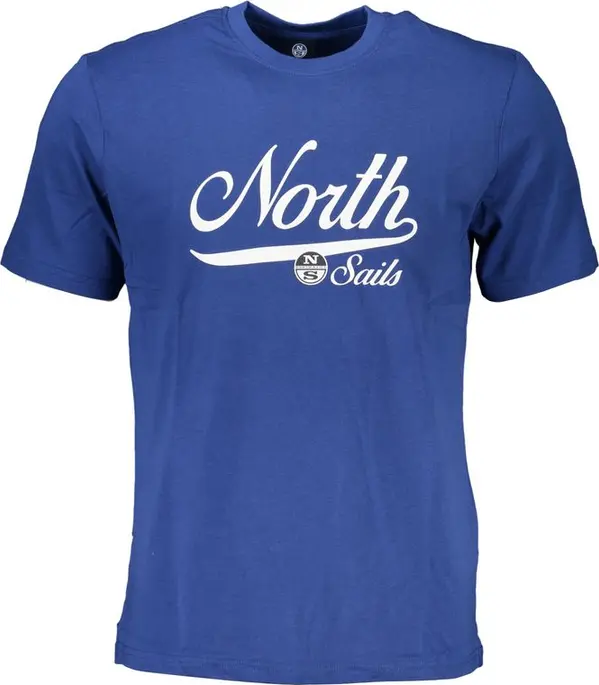 Blue Cotton Men T-Shirt