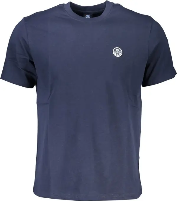 Blue Cotton Men T-Shirt