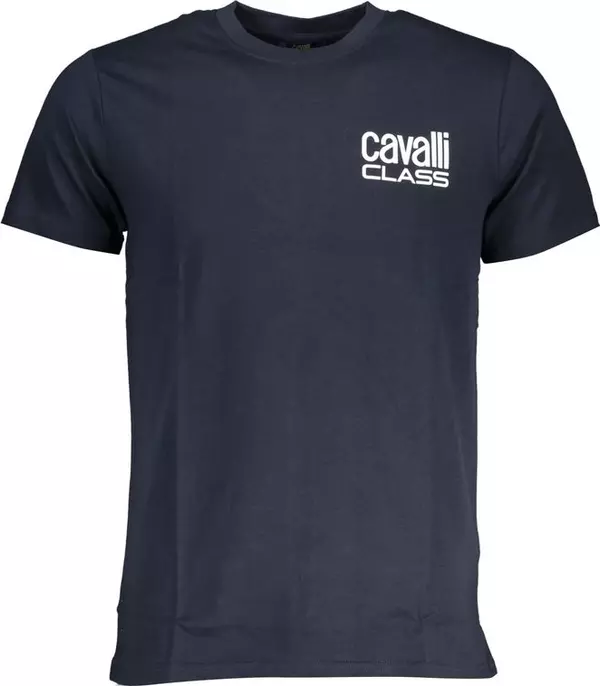 Blue Cotton Men T-Shirt