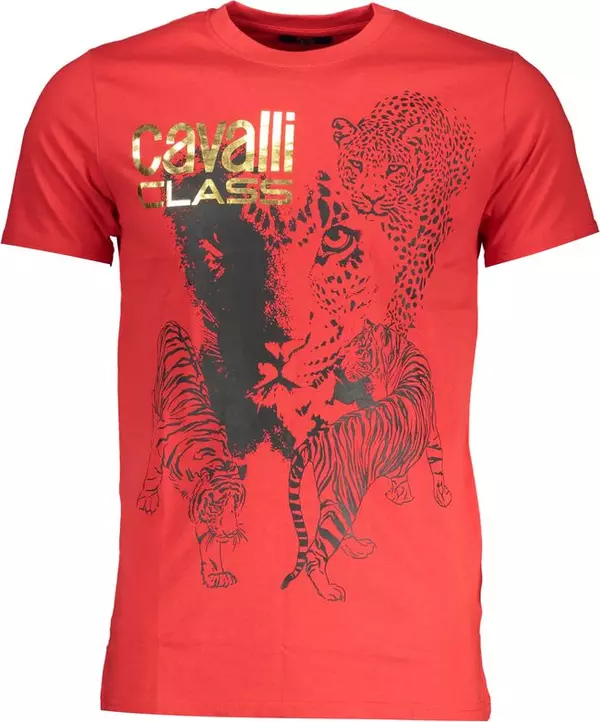 Red Cotton Men T-Shirt