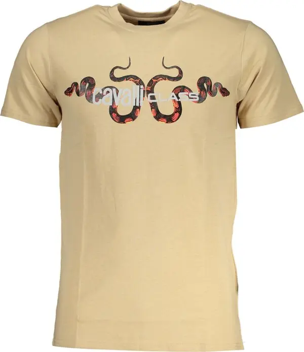 Beige Cotton Men's T-Shirt