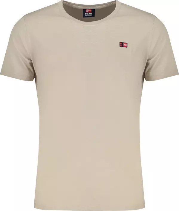 Beige Cotton Men's T-Shirt