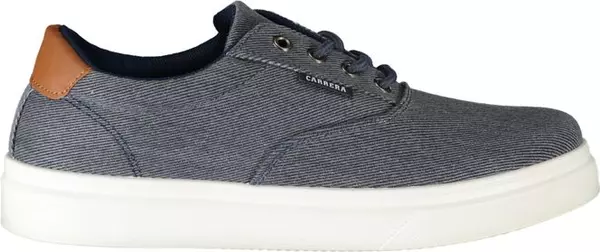 Blue Polyurethane Men Sneaker