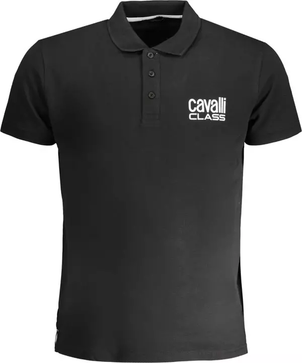 Black Cotton Men's Polo Shirt